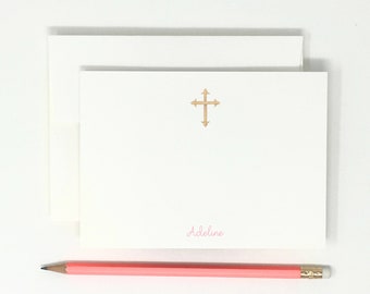 Note Cards // Cross // Christening // Baptism // 12 Note Cards // Thank You Notes // Stationary