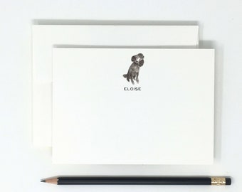 Dog Stationery // Sitting Poodle Note Cards // High Quality // 12 Note Cards // Gifts for Her // Gifts for Him // Dogs