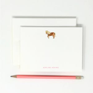 Note Cards // Brown Horse // Girls or Boys // 12 Note Cards // Thank You Notes // Stationery