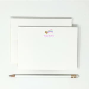 Personalized // Shooting Star // Girls // High Quality // 12 Note Cards // Thank You Notes // Stationary // Stationery