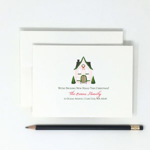 Personalized // Note Cards // Christmas Change of Address Card // High Quality // 12 Note Cards // Stationery // House // Realtor