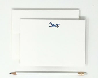 Airplane Note Card Set: 12 Heavyweight Thank You Notes