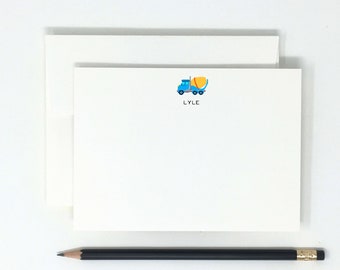 Construction Truck // Boys // High Quality // 12 Note Cards // Thank You Notes // Stationary // Stationery