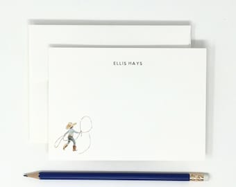 Cowboy Stationery Set: Personalized Thank You Notes