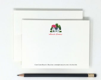 Personalized // Note Cards // House // Realtor // High Quality // 12 Note Cards // Thank You Notes // Stationery // House