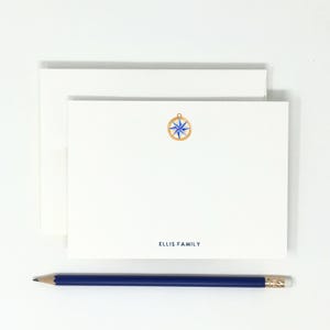Note Cards // Nautical // Sailing // 12 Note Cards + 12 Envelopes // Thank You Notes / Stationery // Compass
