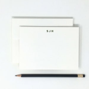 Classic Initials // Color Font // High Quality // 12 Note Cards // Thank You Notes // Stationery