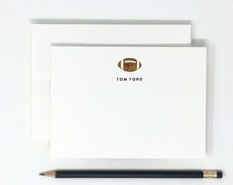 Football Note Cards – Personalized Stationery for Boys, Thank You Notes