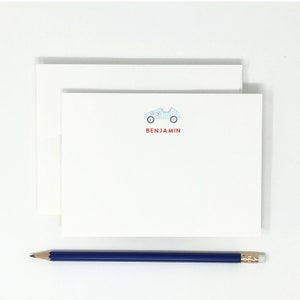 Gingham Race Car // Boys // High Quality // 12 Note Cards // Thank You Notes // Stationary