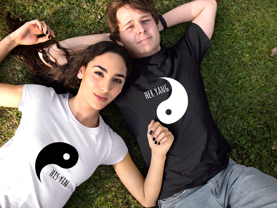 His Yin Her Yang Couples Matching T Shirts Couples Shirts Etsy