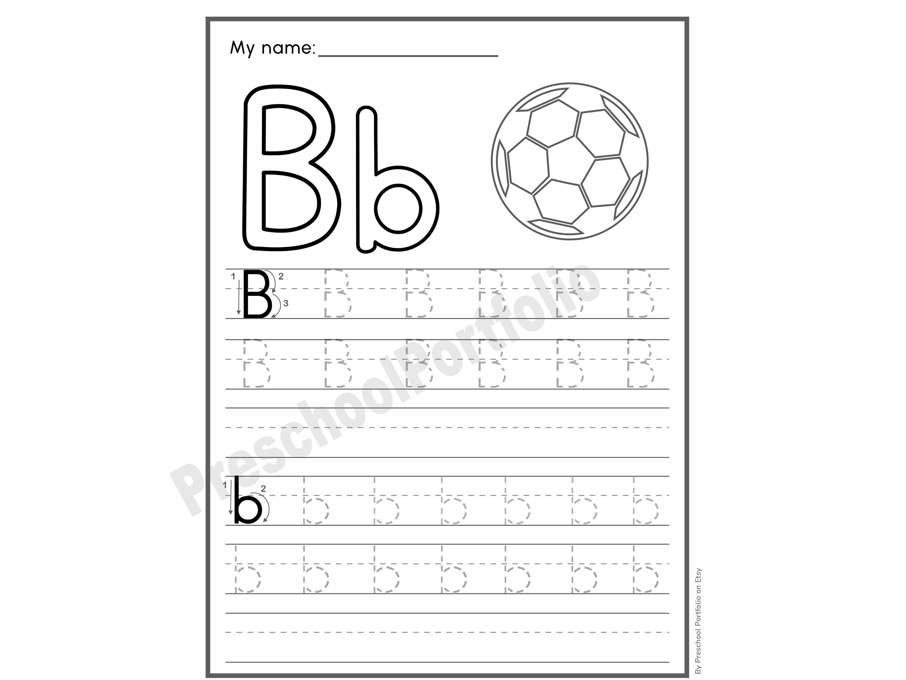 26 Printable My Name Trace the Alphabet Worksheets Preschool ...