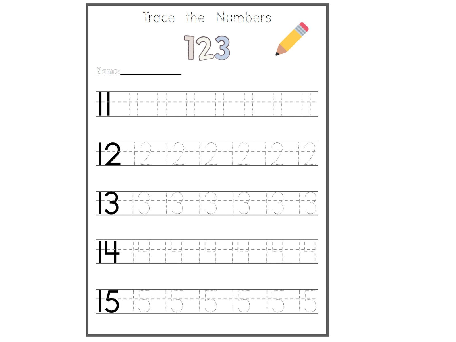 Preschool Numbers Worksheets 1-20, Printable Activity Sheets ...