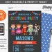 Costume Birthday Invitation, Kids Boy Costume Party Invite Printable ...
