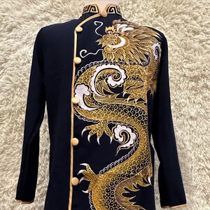 Black, Navy Blue, Red, or Royal Blue Ao Dai Hand Painted Traditional Long  Dress for Men, Ao Dai Chu Re, Ao Dai Nam. G39 