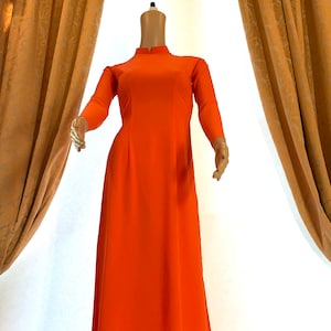 Ao Dai Vietnamese - SILK Long Dress with Pants #02130