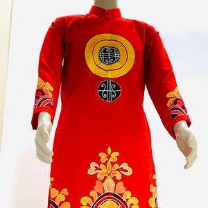 Ao Dai for Men, Vietnamese Traditional Long Dress for Men,  No Pants (Free Fast Priority Shipping)