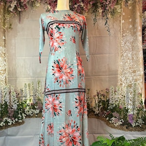 Vietnamese Ao Dai Silk with Pants #16