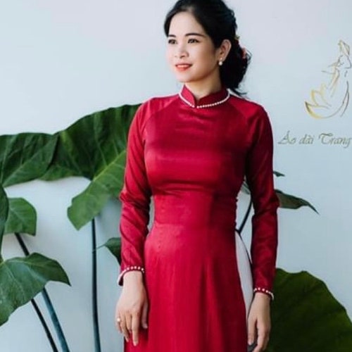 ADVN00682 All Size Traditional Vietnamese Long Dress Collections with Pants Silk 3D Ao Dai ADVN00682 All Size Traditional Vietnamese Long Dress Collections with Pants Silk 3D Ao Dai
