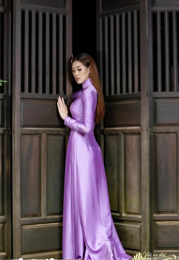 Purple Ao Dai Vietnamese Lua Hai Gia Long Dress With Matching Color Pants  G101 - Etsy Finland