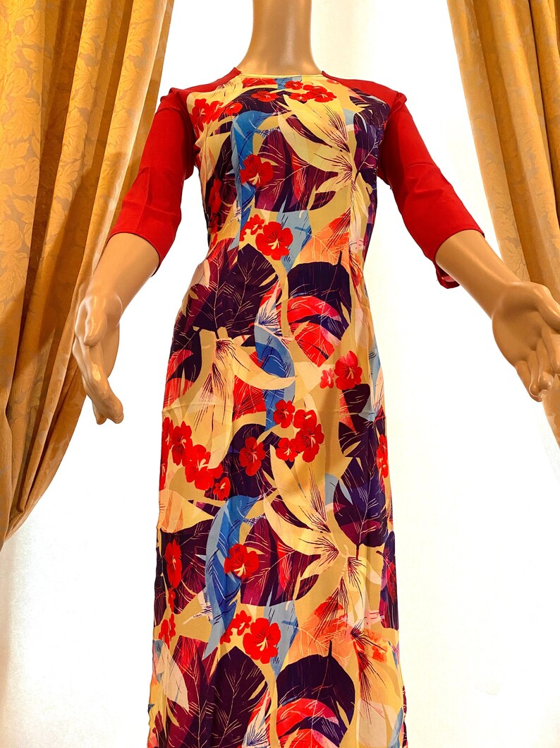 Vietnamese Ao Dai with Pants Ao Dai Cach Tan Free Fast Priority shipping