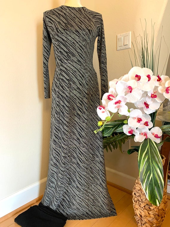 Silver or Blue Ao Dai Vietnamese Kim Xa Stretchy Long Dress Silver or Blue Ao Dai Vietnamese Kim Xa Stretchy Long Dress
