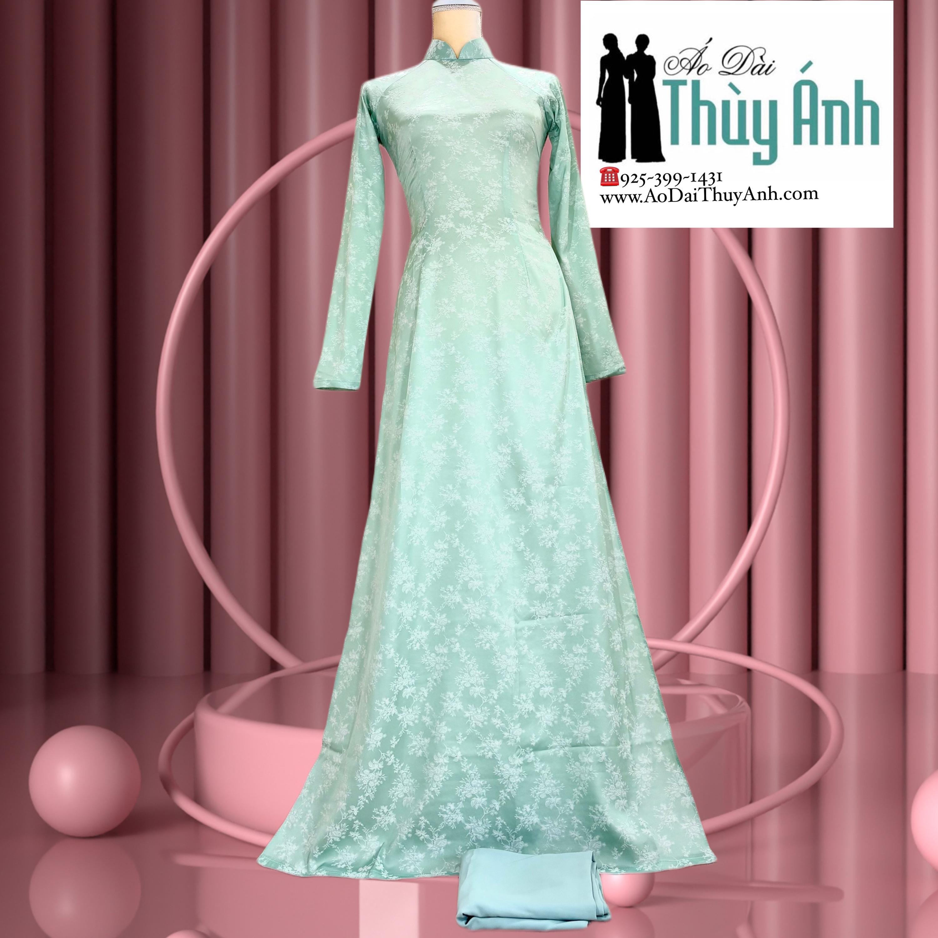ベトナムアオザイ/Áo Dài Việt Nam/No 34 Amazon.com: H18 Forest Green Ao dai Vietnam NO PANTS
