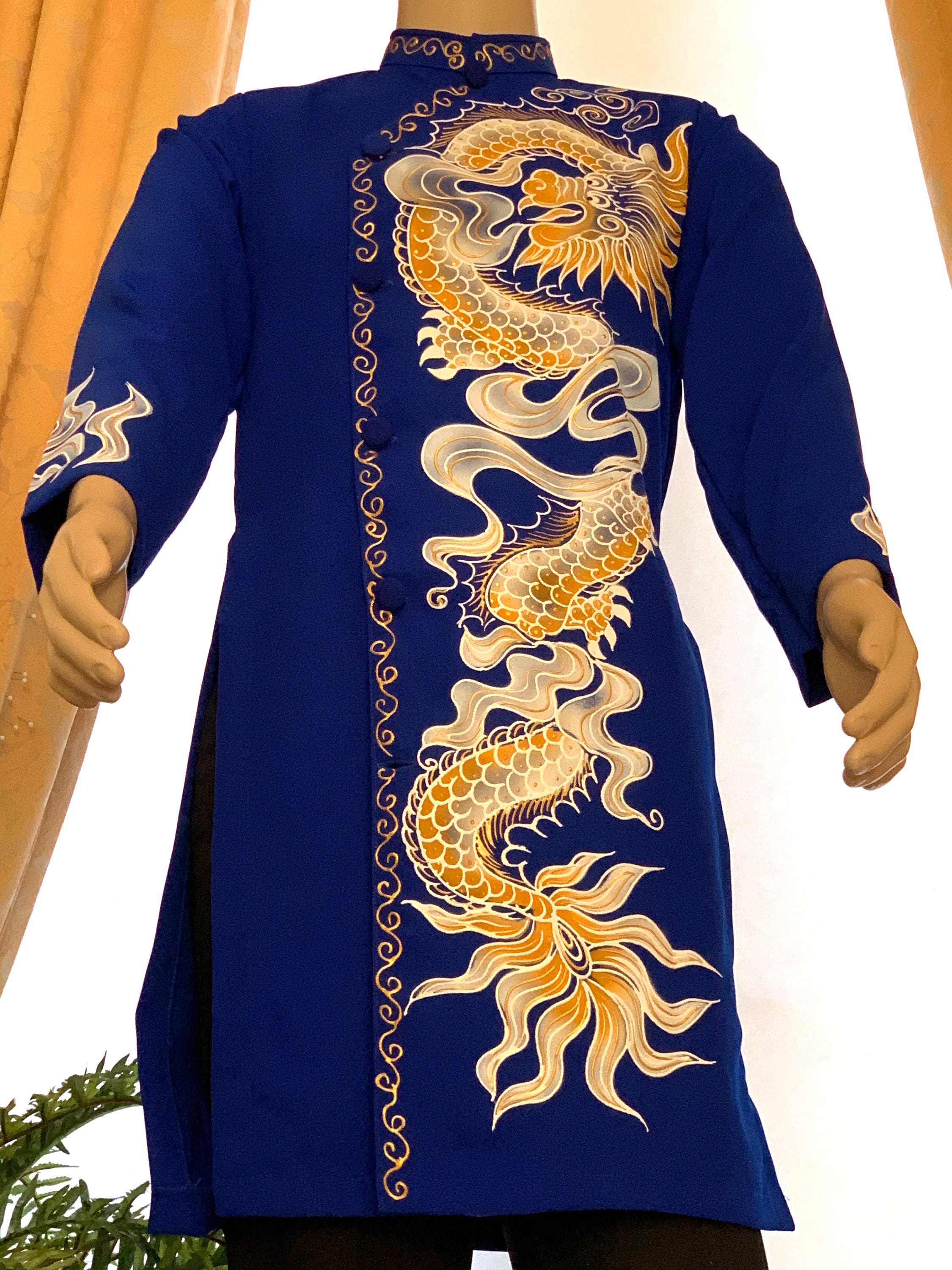 blue ao dai