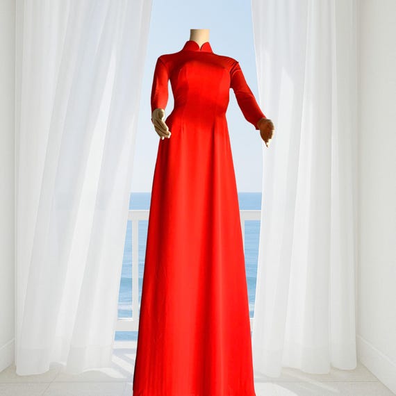 open lace back dress Plus Size Red Lace Layer Cheongsam Dress (EXTRA BIG SIZE) – Pluspreorder main image 0