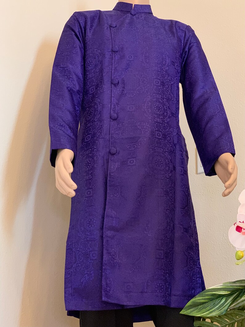 Purple Ao Dai for Men Traditional Vietnamese Gam Long Dress - Etsy