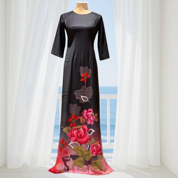chinese dress ladies Lua lycra mermaid maxi dress – SXÍA