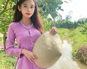 Ao Dai Ba Ba: Vietnamese Cowl Neck Top (No Pants)