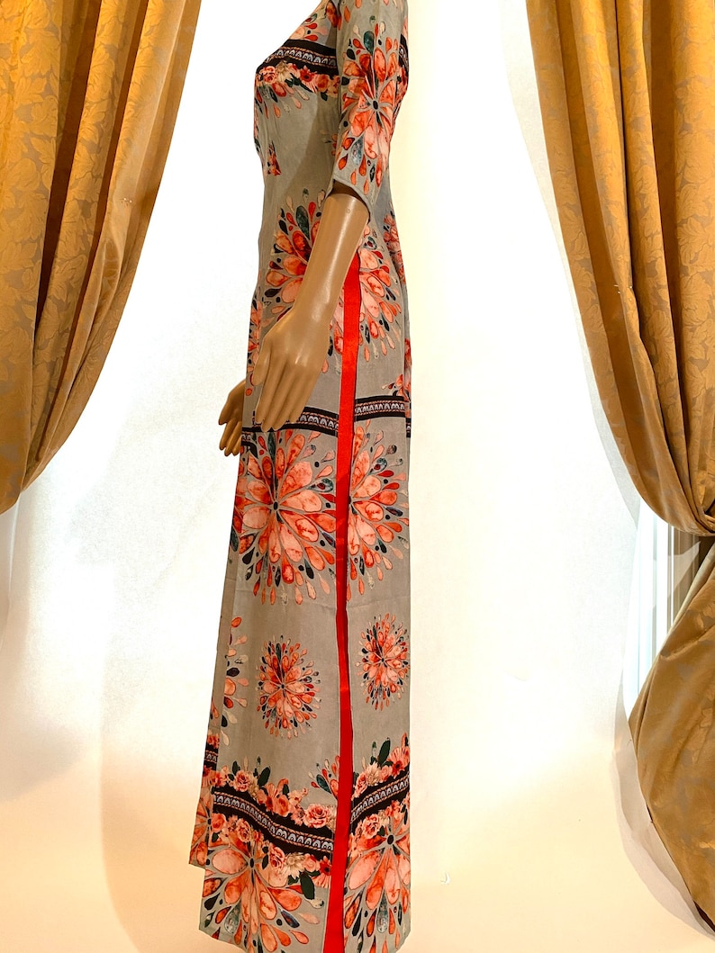 Vietnamese Ao Dai Silk with Pants Free Fast Priority shipping