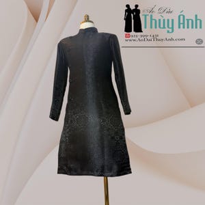 Black Ao Dai for Men, Traditional Vietnamese Gam Long Dress for Men, Ao Dai Nam. No pants