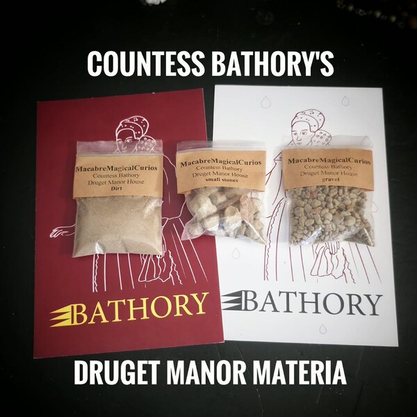Countess Bathory. Druget Manor House Materia. Conjure. Rootwork. Folk Magic. Brujeria. Voodoo. Witchcraft.