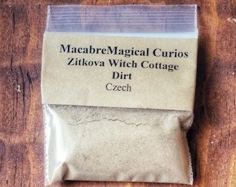 Dirt from a witches cottage  Dirt from a witch's house. Witch dirt,Czech republic.Hoodoo. Voodoo. Witchcraft. Wicca. Conjure