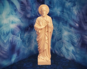 Vintage resin Saint Jude Statue.  Catholic Conjure. Hoodoo. Voodoo. Rootwork. Vintage Religious Statue. Folk Magic. Conjure. Witchcraft.