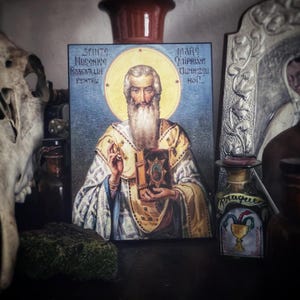 St Cyprian Icon From St Cyprian Church, Bucarest. Necromancer. Witchcraft. Conjure. Vodou. Voodoo. Folk Magic