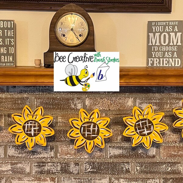 Sunflower Banner Clipart Etsy