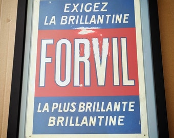 Ancienne publicité tôle peinte, Vintage.