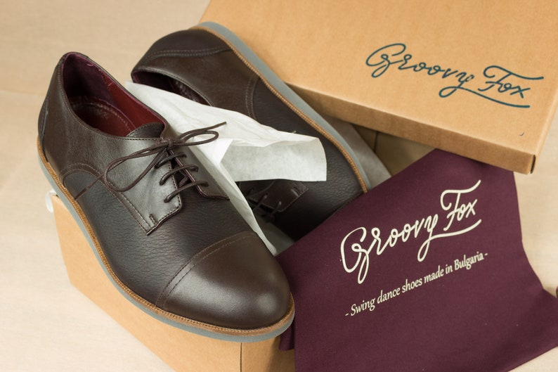 Chaussures pour hommes de style derby élégant rouge bordeaux, chaussures en cuir naturel, style oxford vintage image 7