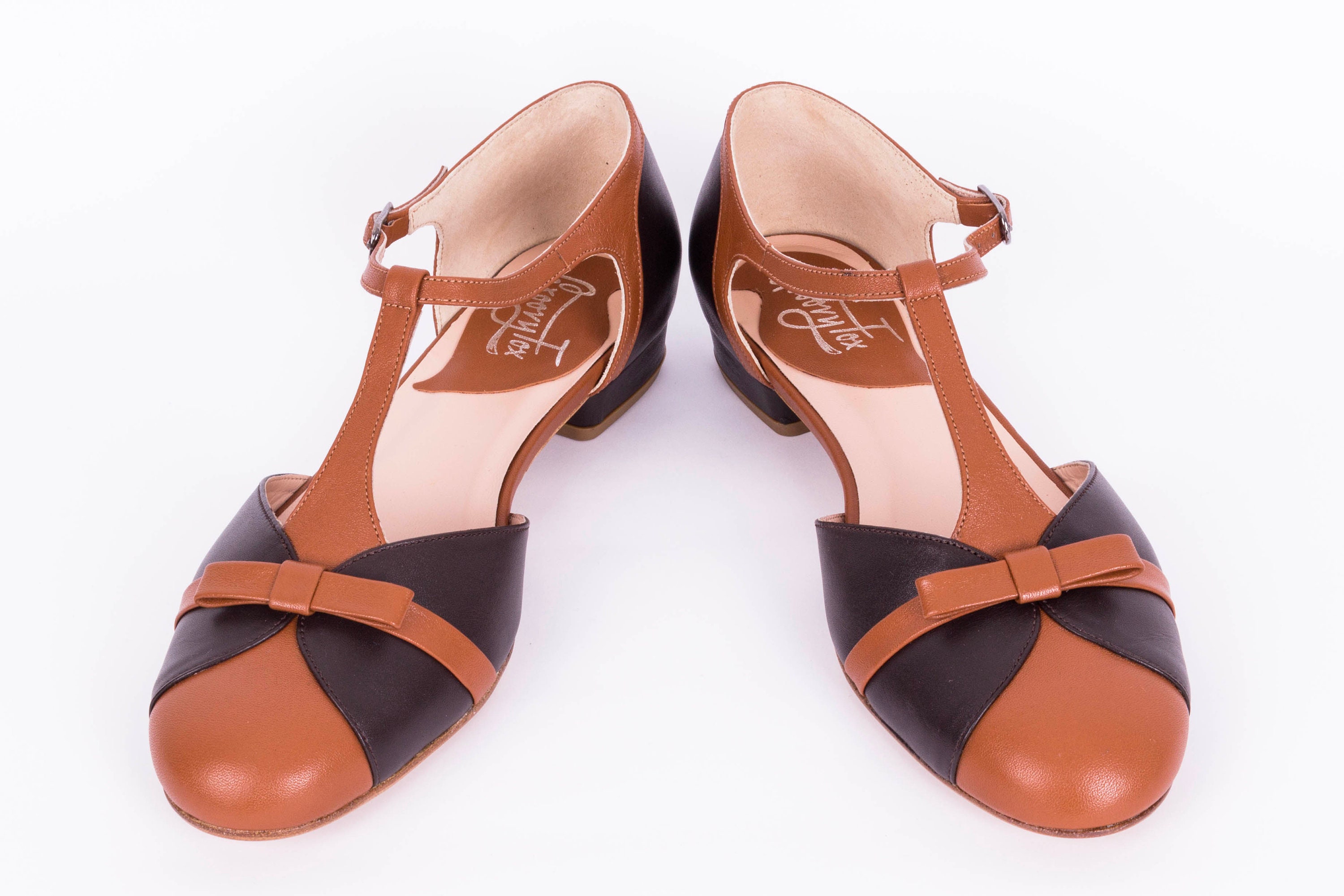 Tstrap Flat Shoes Women's Leather Sandals Vintage Swing Etsy