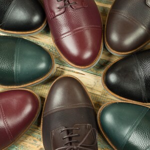 Chaussures pour hommes de style derby élégant rouge bordeaux, chaussures en cuir naturel, style oxford vintage image 5