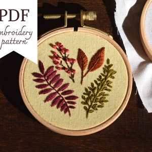 Miniature Botanical Sampler - PDF Embroidery Pattern Digital Download