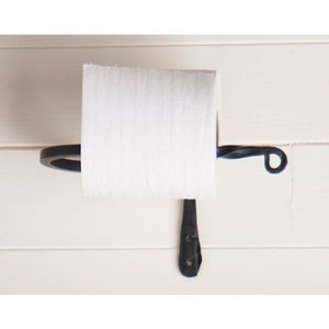 Black Iron Twisted Toilet Paper Holder, Farm House Toilet Paper Holder, Strong Heavy Duty Toilet Paper Holder image 3