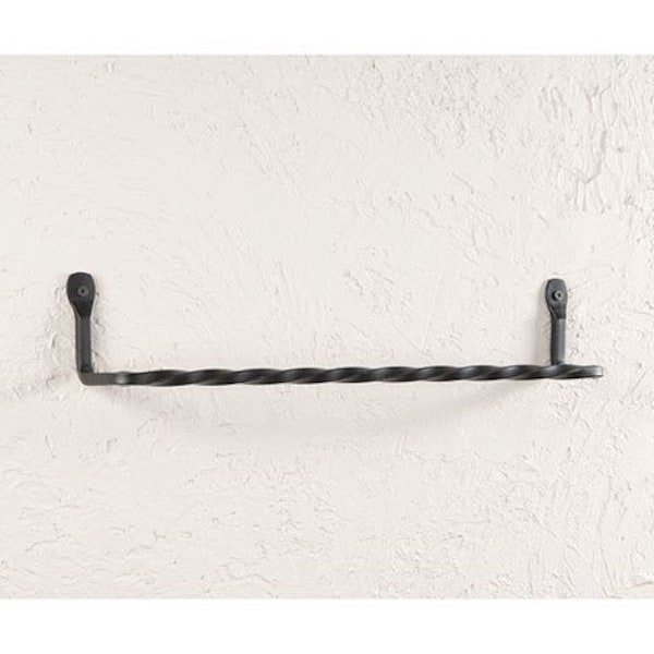 Twisted Iron Towel Bar , Bathroom Towel Bar, Farm House Bathroom,   Paint or Powder Coated