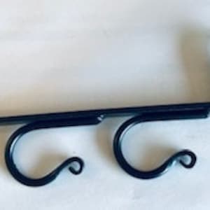 Amish Black Iron Shelf Curtain Brackets. Set of 2, Single or Double Rod, Hang your Curtains and Create a Shelf, Hand Made not Mass Produced image 3
