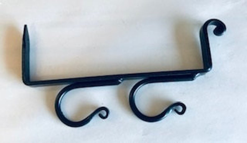 Amish Black Iron Shelf Curtain Brackets. Set of 2, Single or Double Rod, Hang your Curtains and Create a Shelf, Hand Made not Mass Produced image 3