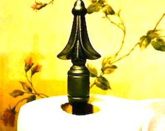 Black Iron Paper Towel Holder with Finial