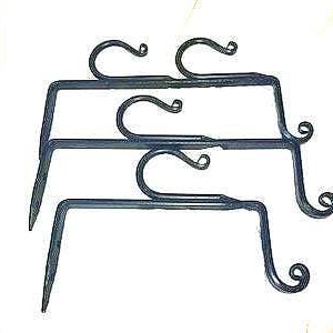 Amish Black Iron Shelf Curtain Brackets. Set of 2, Single or Double Rod, Hang your Curtains and Create a Shelf, Hand Made not Mass Produced