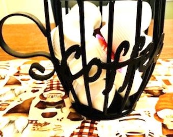Amish Iron K-Cup Holder, Coffee Cup Design, Kitchen Storage, Gift for Moher